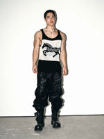 Retro Horse Graphic Mesh Knit Vest 2