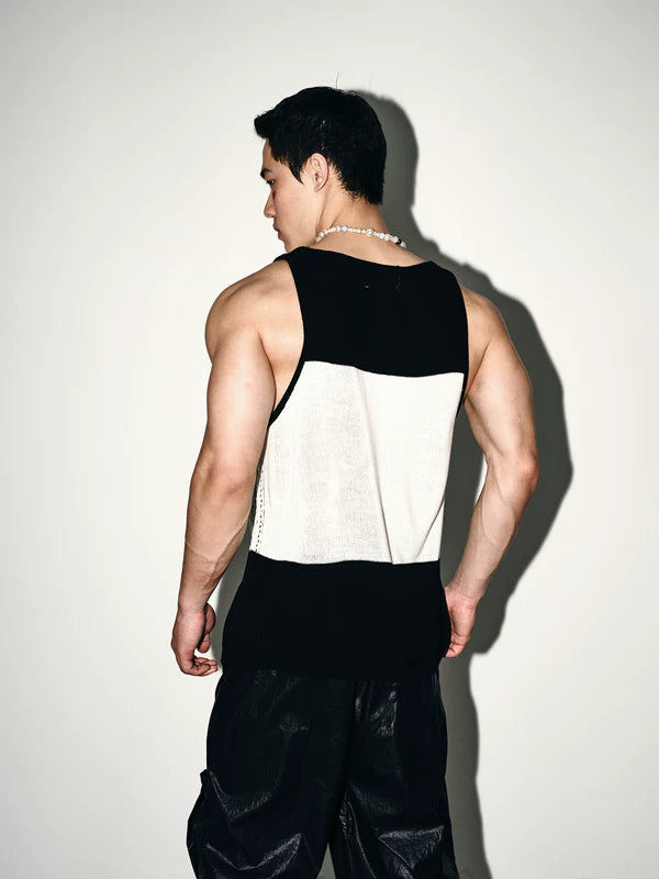 Retro Horse Graphic Mesh Knit Vest 3
