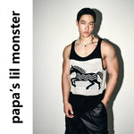 6096242637250,6096242637251,6096242637252, Retro Horse Graphic Mesh Knit Vest