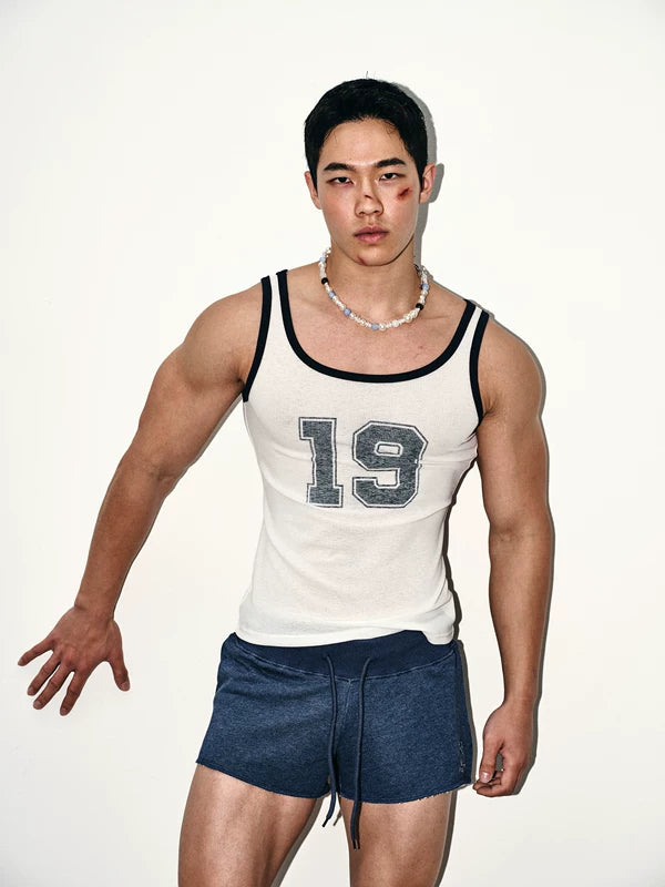 Retro Jersey Style Graphic Tank Top 1