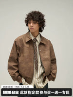 Retro Leather Bomber Jacket 2