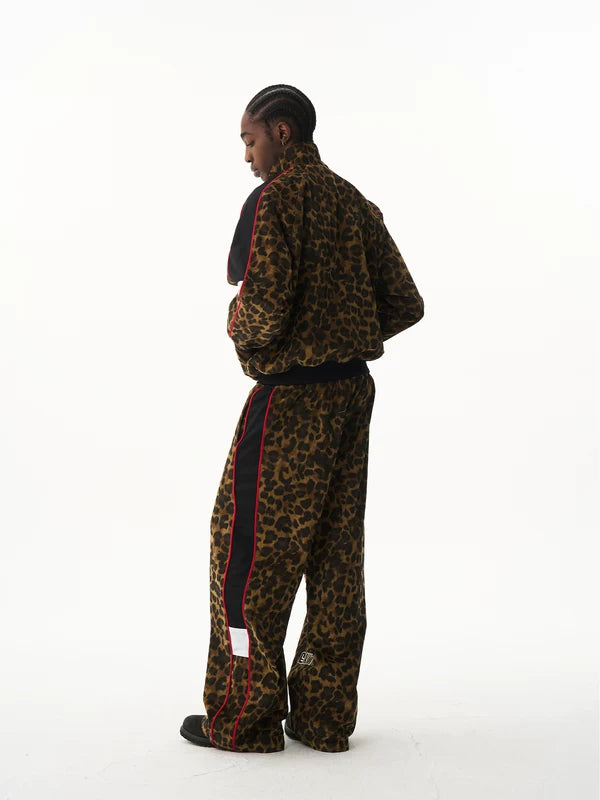 Retro Leopard Print Zip-Up Track Jacket 5