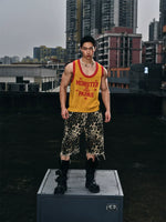 Retro Letter Graphic Knitted Tank Vest 5