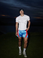 Retro Letter Print Slim Fit T-Shirt 2
