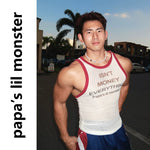 6098780165185,6098780165186,6098780165187, Retro Lettering Slim Fit Knit Vest