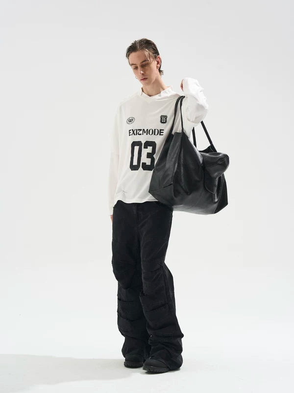 Retro Long-Sleeve Jersey Graphic T-Shirt 5