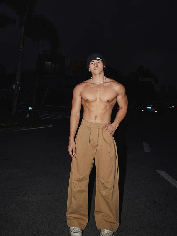 Retro Loose Straight Leg Casual Pants 3
