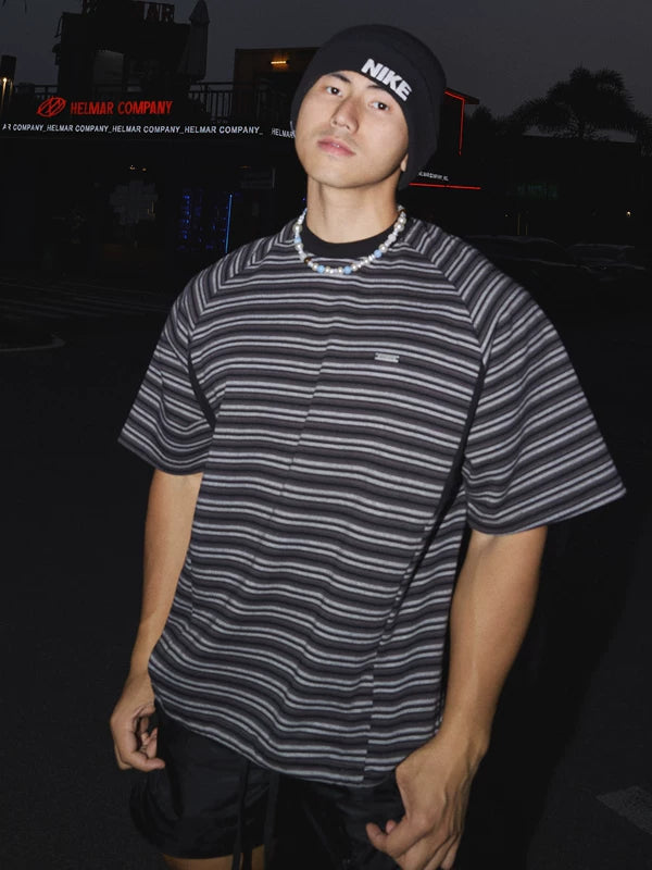 Retro Loose Striped Short-Sleeve T-Shirt 1