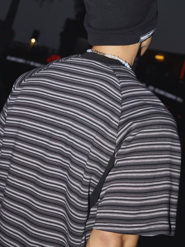 Retro Loose Striped Short-Sleeve T-Shirt 4