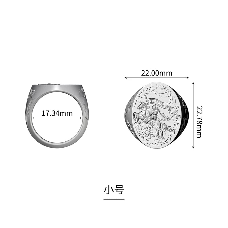 6037946236640, Retro Medieval Knight Ring