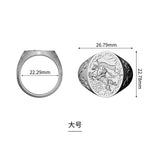 6037946236642, Retro Medieval Knight Ring