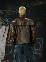 Retro Moto Lapel Zip Leather Jacket 2