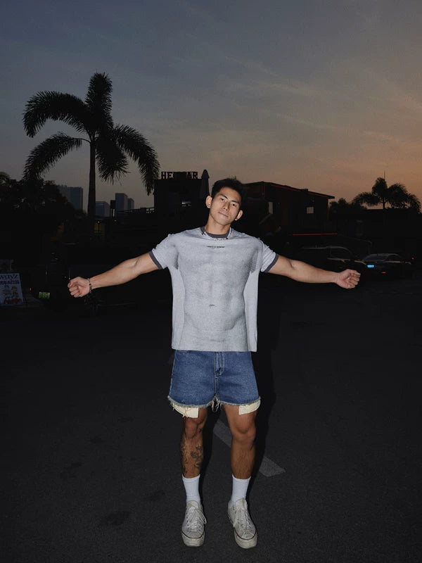 Retro Muscle Print Short-Sleeve T-Shirt 2