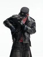 Retro Oversized Motorcycle Leather Jacket 2