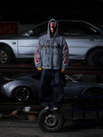 Retro Plaid Hooded Cotton Racing Jacket 3