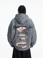 Retro Plaid Hooded Cotton Racing Jacket 5