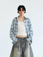 Retro Plaid Long Sleeve Shirt Jacket 1