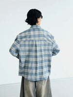 Retro Plaid Long Sleeve Shirt Jacket 3