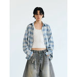 5834778340281,5834778340282,5834778340283, Retro Plaid Long Sleeve Shirt Jacket