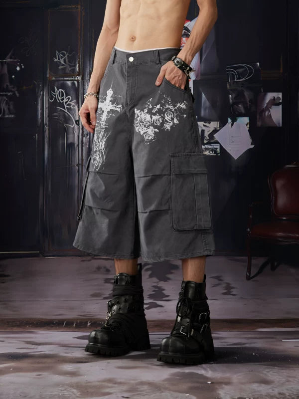 Retro Print Cargo Pants 2
