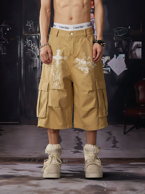 Retro Print Cargo Pants 3
