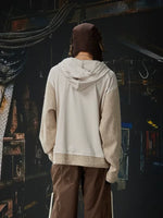 Retro Print Patchwork Hooded Sweatshirt 3