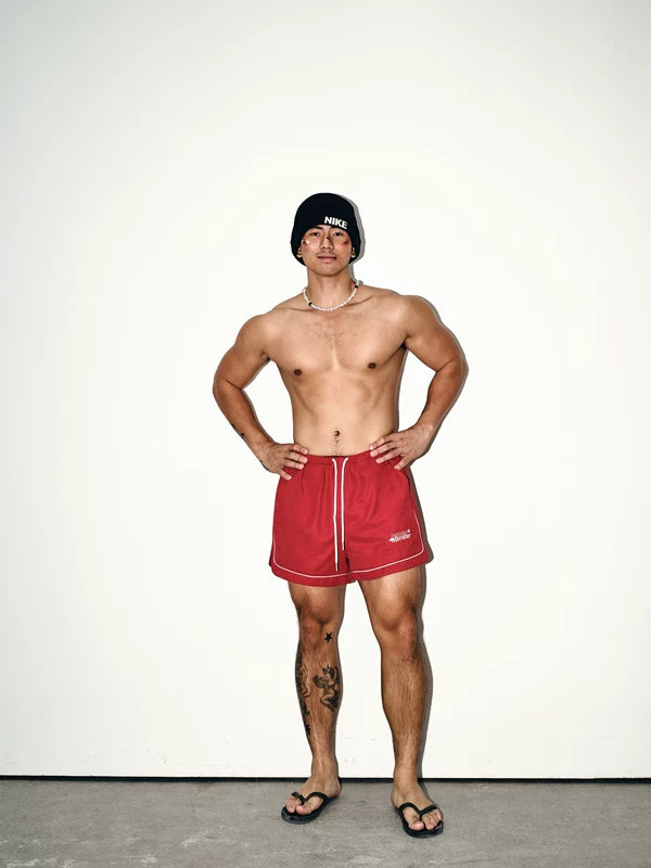 Retro Quick-Drying Drawstring Casual Shorts 1