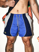 Retro Quick-Drying Patchwork Sporty Shorts 1