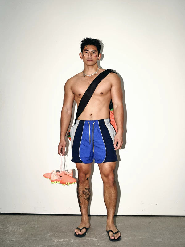 Retro Quick-Drying Patchwork Sporty Shorts 3