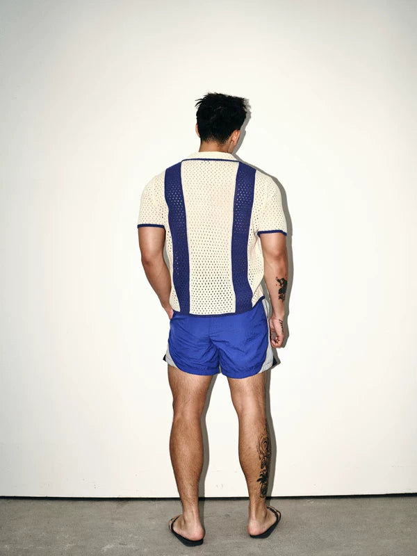 Retro Quick-Drying Patchwork Sporty Shorts 4