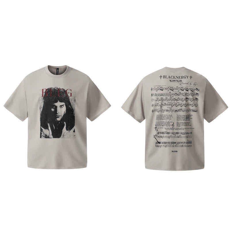 6043091653805,6043091653807,6043091653809,6043091653811, Retro Rock Graphic Oversized Cotton T-Shirt