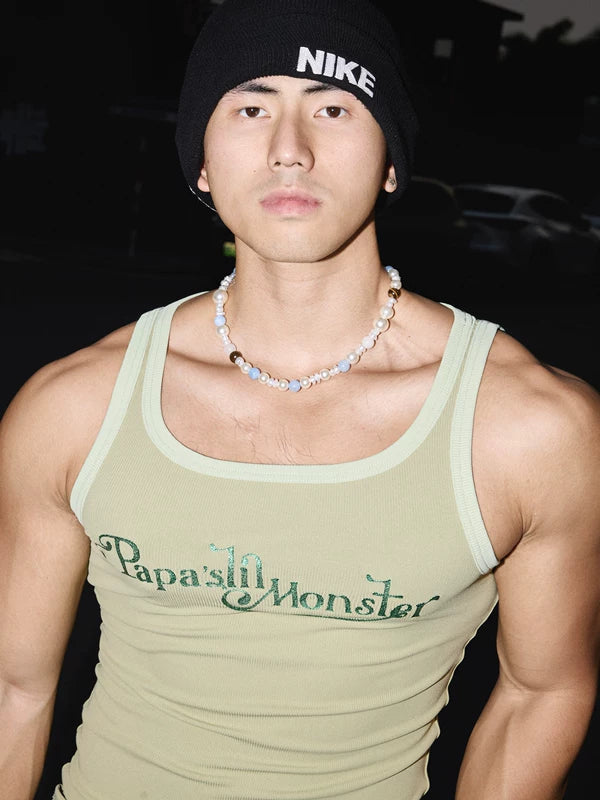 Retro Slim Fit Graphic Tank Top 5