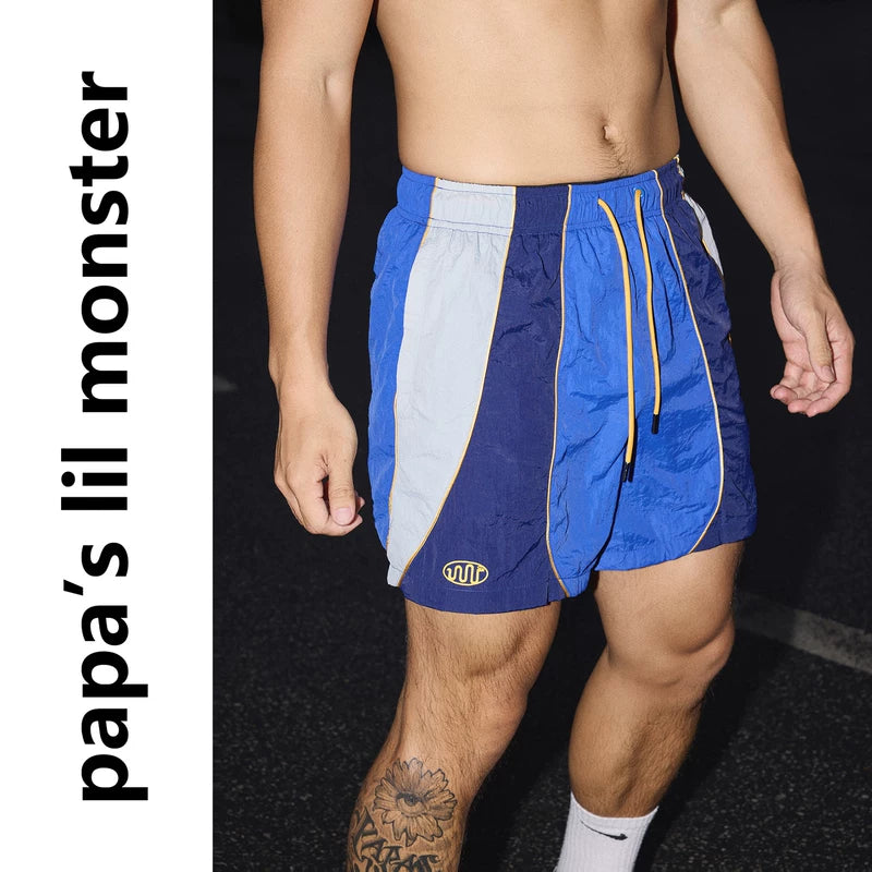 6077195252200,6077195252201,6077195252202, Retro Sporty Quick-Drying Striped Shorts