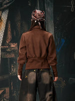 Retro Stand Collar Short Slim Jacket 3