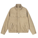 6194363899073,6194363899074,6194363899075, Retro Stand Collar Zip Leather Jacket