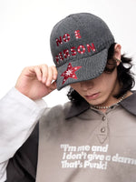 Retro Star Embroidered Knitted Baseball Cap 2