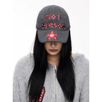 5663883097799, Retro Star Embroidered Knitted Baseball Cap