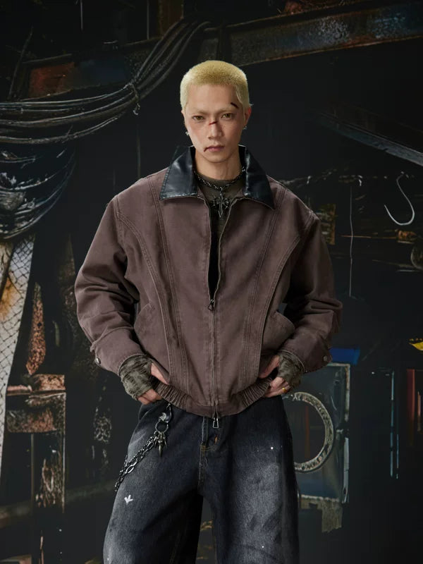 Retro Street Zip-Up Workwear Jacket 1