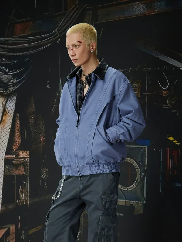 Retro Street Zip-Up Workwear Jacket 2