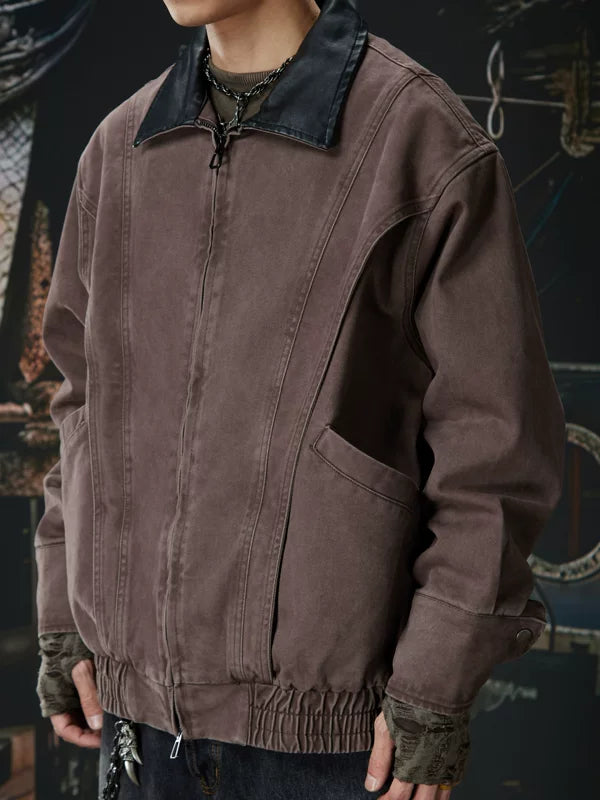 Retro Street Zip-Up Workwear Jacket 3