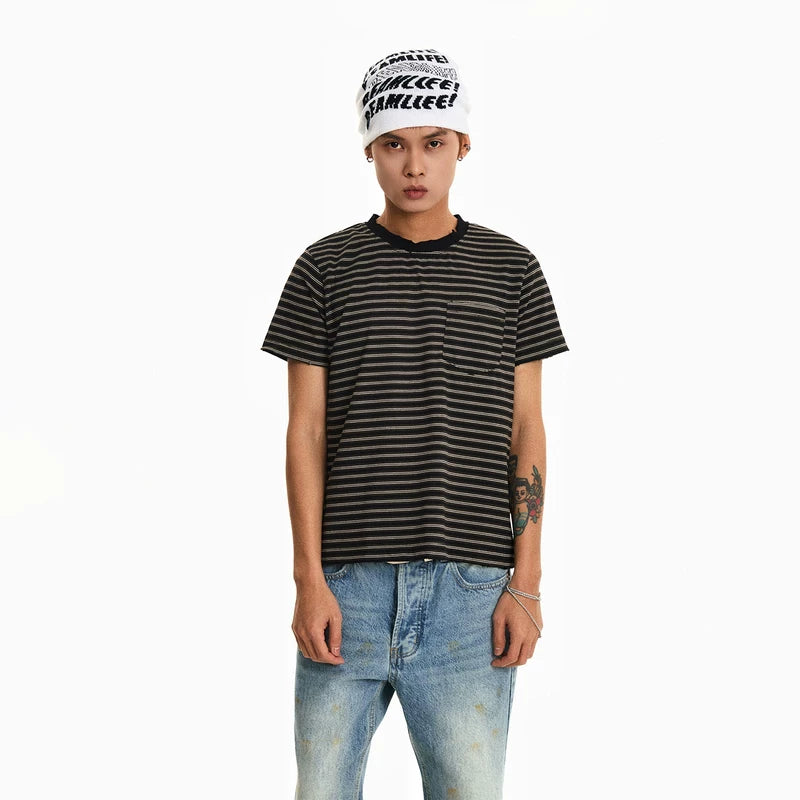 6206019618171,6206019618172,6206019618173,6206019618174, Retro Striped Boxy T-Shirt