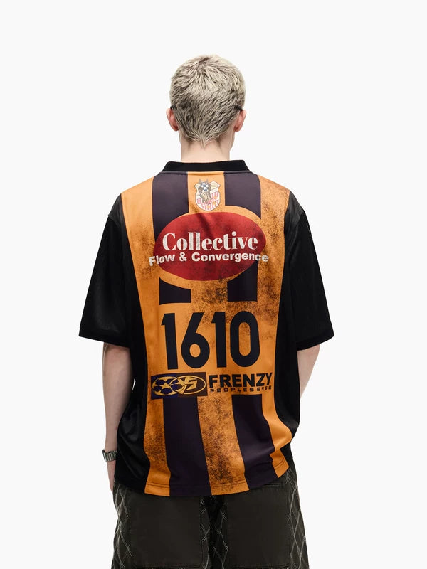 Retro Striped Quick-Dry Jersey T-Shirt 4