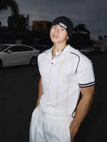 Retro Striped Short-Sleeve Polo Shirt 1