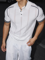 Retro Striped Short-Sleeve Polo Shirt 3