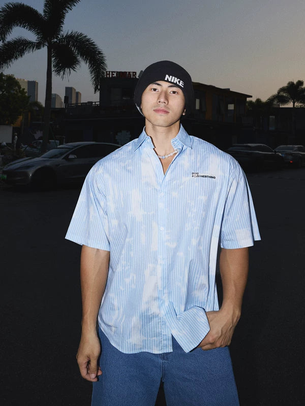 Retro Striped Short-Sleeve Shirt 1