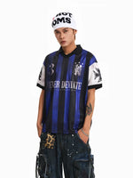 Retro Striped Soccer Jersey T-Shirt 3