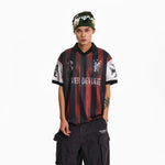 6040706288706,6040706288707,6040706288708,6040706288709, Retro Striped Soccer Jersey T-Shirt