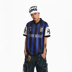 6040706288710,6040706288711,6040706288712,6040706288713, Retro Striped Soccer Jersey T-Shirt