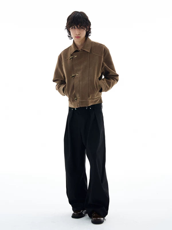 Retro Suede Jacket With Toggle Buttons 2