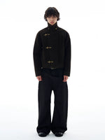 Retro Suede Jacket With Toggle Buttons 5